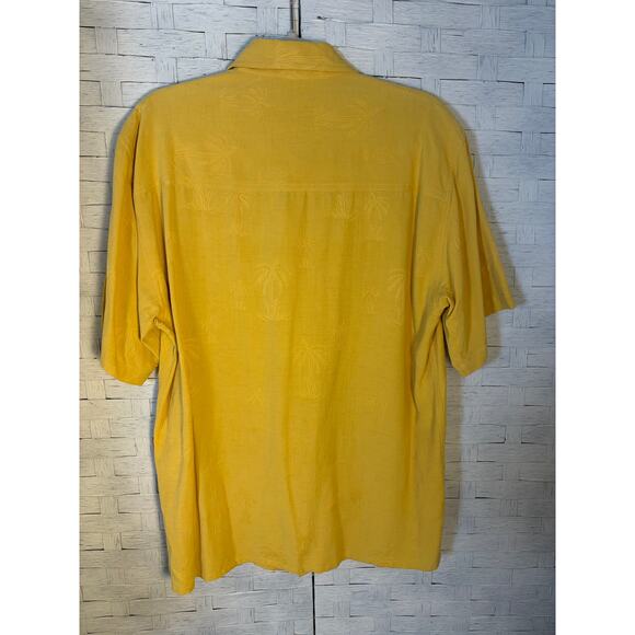 Island Republic men’s silk shirt button up tropical palm tree lightweight travel - Picture 2 of 9